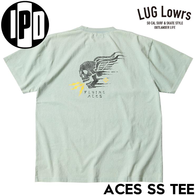 乐天商城 - IPD アイピーディー Tシャツ 半袖 メンズ プリントTシャツ バックプリント スカル ロゴ 綿100% ACES SS TEE IPDSSAC-1121 MNT 日本代理店正規品