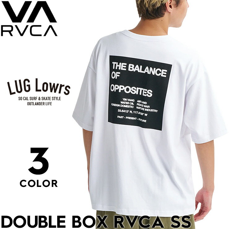 乐天商城 - RVCA ルーカ メンズ 半袖Tシャツ バックプリント DOUBLE BOX RVCA SS TEE BG041203 26SP 日本代理店正規品