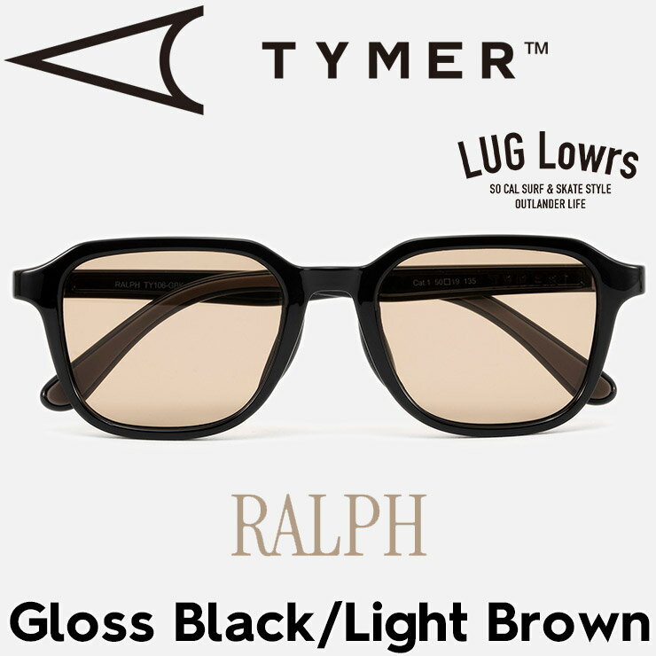 Rakuten - TYMER タイマー サングラス メンズ レディース スポーツサングラス ウェリントン型 RALPH ラルフ Gloss Black/Light Brown TY106-GBK-LBR 日本代理店正規品