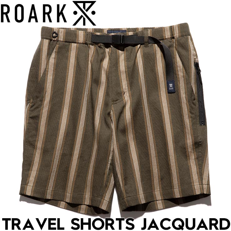 Rakuten - ショーツ ハーフパンツ ジャガード ROARK ロアーク TRAVEL SHORTS JACQUARD RSJ1123-ARM 25SU 日本代理店正規品