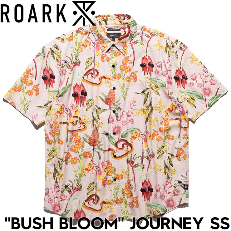 半袖シャツ THE ROARK REVIVAL ロアークリバイバル BUSH BLOOM JOURNEY SS RWJ1124-DUV 25SU 日本代理店正規...