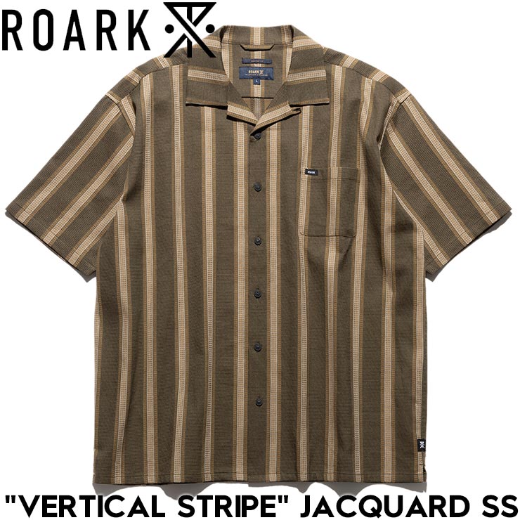 半袖シャツ THE ROARK REVIVAL ロアークリバイバル VERTICAL STRIPE JACQUARD SS RWJ1125-ARM 25SU 日...