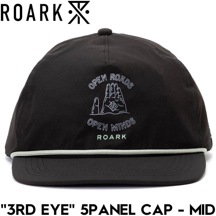 ROARK ロアーク 3RD EYE 5PANEL CAP - HIGH 帽子 ストラップキャップ RHJ1156-BLK 日本代理店正規品
