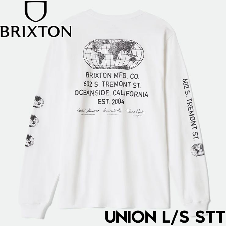 BRIXTON ブリクストン UNION L/S STT ロングスリーブTシャツ ロンT 長袖 17485 WHT 25FW 日本代理店正規品