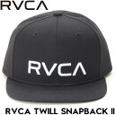 RVCA ルーカ RVCA TWILL SNAPBACK スナップバックキャップ 帽子 BF042900 BLK 日本代理店正規品(4)