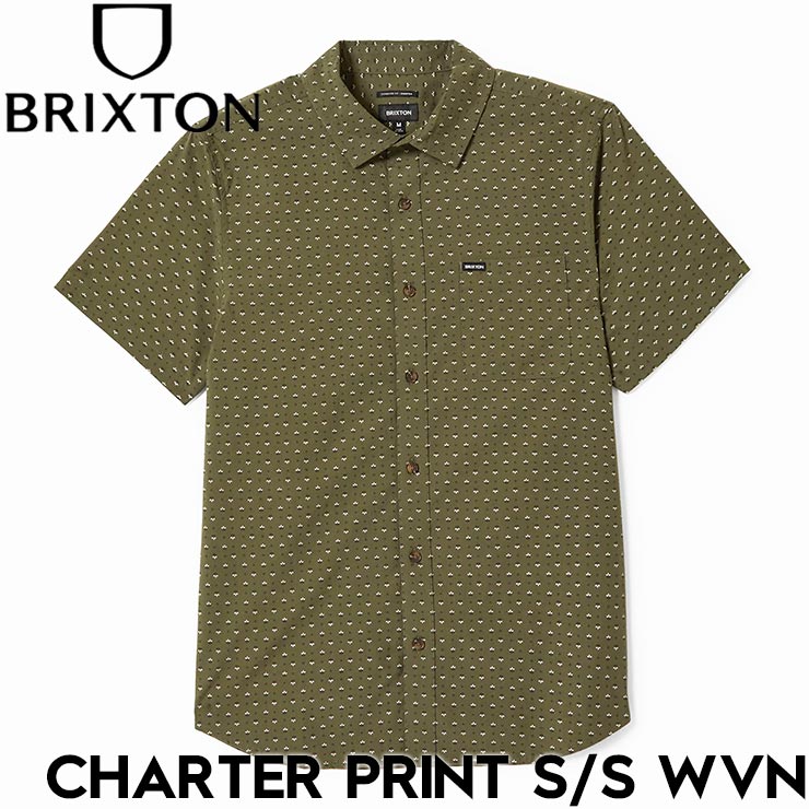 半袖シャツ BRIXTON ブリクストン CHARTER PRINT S/S WVN 01218 IVGMF 日本代理店正規品