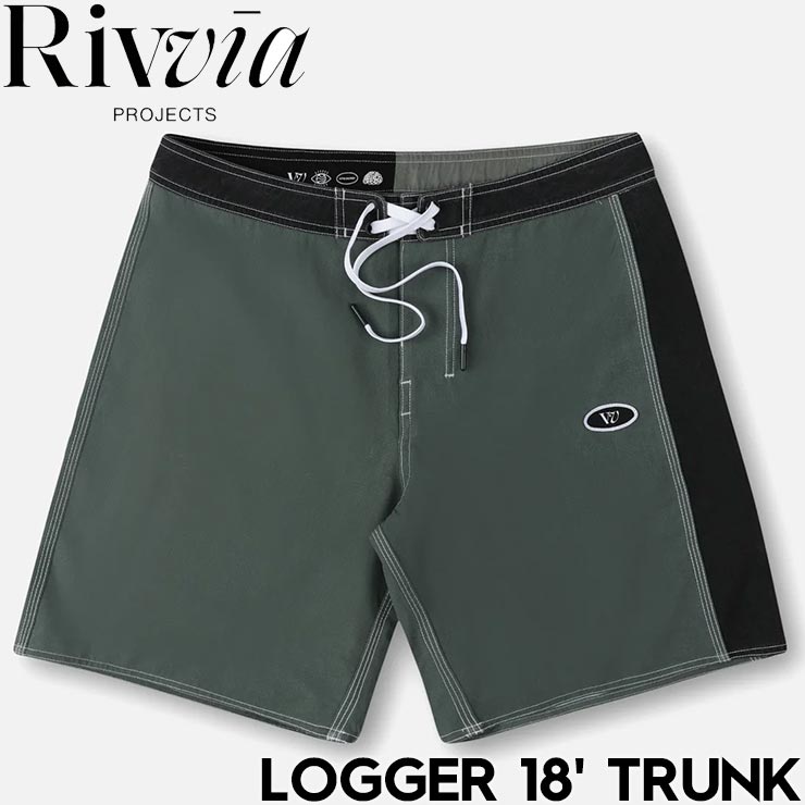 【送料無料】 ボードショーツ 水着 Rivvia PROJECTS リヴィアプロジェクツ LOGGER 18 TRUNK RBO-25123 OLIVE BLACK 日本代理店正規品