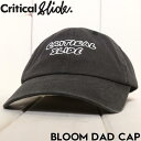 【送料無料】 ストラップバックキャップ 帽子 Critical Slide クリティカルスライド TCSS ティーシーエスエス BLLOM DAD CAP HW...