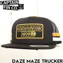 メッシュキャップ 帽子 CAPTAIN FIN キャプテンフィン DAZE MAZE TRUCKER 21D5512507 BLK 日本代理店正規品