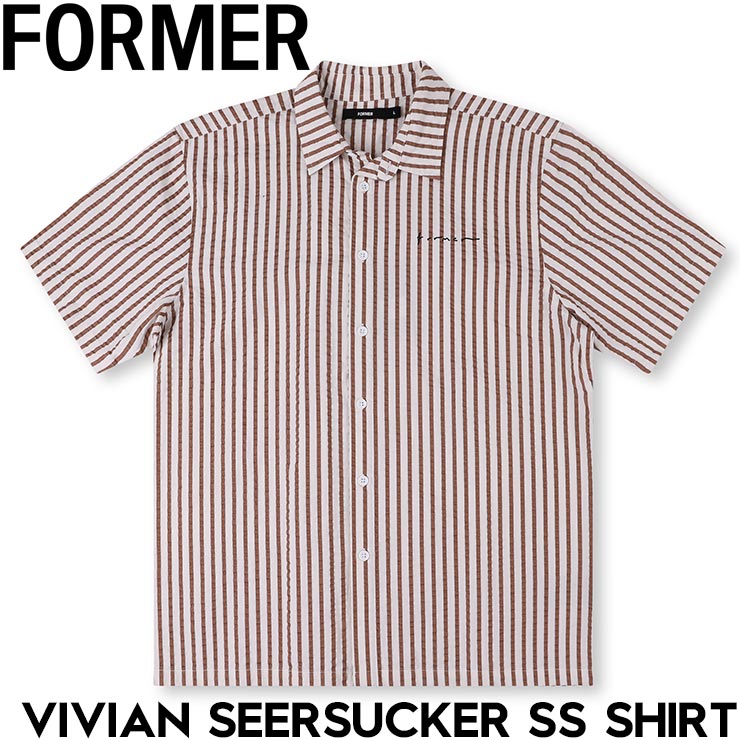 【クリアランスセール】 半袖シャツ FORMER フォーマー VIVIAN SEERSUCKER SS SHIRT FSH-25203 COPPER 25SU ...
