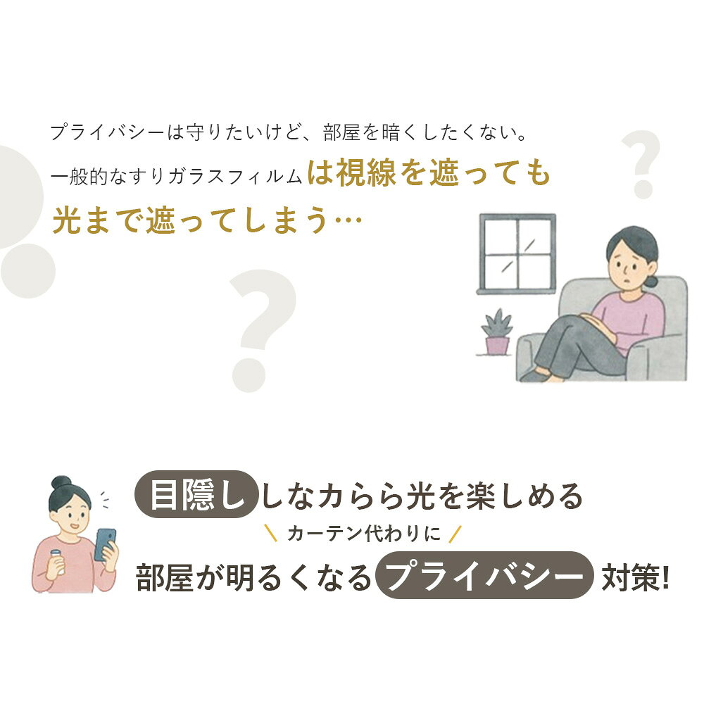 【貼り跡を抑える、水貼りスムーズ】目隠しシート 装飾と目隠し 採光タイプ 貼付け簡単 UVカット 省エネ 光を通す目隠し 再利用可能 取り外し簡単 静電気吸着 跡残りを抑える 接着剤不要 光のアート 自然光で光彩 特殊立体柄 室内貼り 装飾窓フィルム lukurasu-10003914 ルクラス サンプル画像2