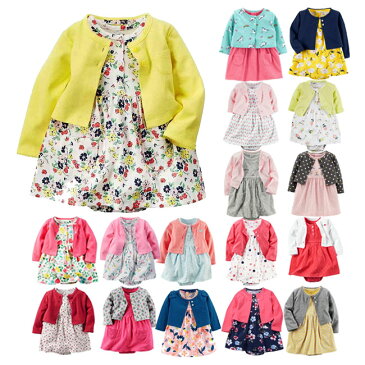 【送料無料】カーターズ Carter's カーディガン 半袖 ロンパース ワンピース 2点セット ベビー服 女の子 6m 9m 12m 18m 24m【子供服専門店 ロンパース かわいい 新生児 服 クリスマス プレゼント 内祝い 幼稚園 保育園 入園入学 通園 ベビーギフト 】