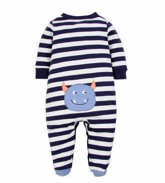 カーターズ Carter's カバーオール 長袖 足付き 足つき ベビー服 男の子 ボーダー&モンスター 3m 6m 9m 12m【子供服専門店 ロンパース アメカジ ブランド おしゃれ かわいい 秋 冬 秋冬物 出産祝い クリスマス プレゼント 贈り物 新生児 服 acefad】