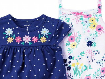 カーターズ Carter's ボディスーツ チュニック ショートパンツ 3点セット ベビー服 女の子 ブルー水玉 6m 12m 18【ネコポス可】【カバーオール ロンパース ボディスーツ ボディースーツ 出産祝い おしゃれ ギフト 肌着 新生児 プレゼント ベビーギフト acefad】