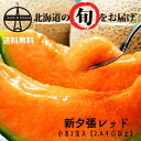 新夕張レッド(キング系) 小玉2玉入 2.6kg以上【送料無料】 夕張 栗山町 北海道産 産地直送 北海道メロン 赤肉メロン 贈り物 果物 お祝い フルーツ 残暑見舞い ギフト プレゼント 秋メロン 夏ギフト お取り寄せグルメ お返し
