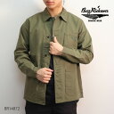 バズリクソンズ/BUZZ RICKSON'S BR14872 N-3 UTILITY JACKET N-3ユーティリティージャケット ミリタリージャケット ミリタリー シャツ メンズ 長袖 ロゴ オリーブ OLIVE 日本製 【送料無料】