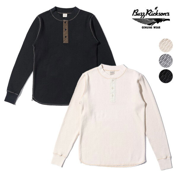 �Х��ꥯ����/BUZZ RICKSON'S BR68130 THERMAL HENLEY NECK T-SHIRT ��åե�إ�꡼�ͥå�T����� ��åե���...