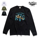 バズリクソンズ/BUZZ RICKSON'S BR69282 L/S TEE Tシャツ 長袖 メンズ レディース ロゴ TEE コットン ミリタリー ロンT シンプル 日本製 WHITE BLACK OLIVE