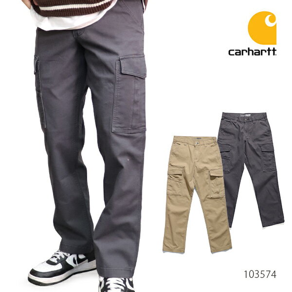 カーハート/carhartt 103574 キャンバスカーゴワークパンツ メンズ ボトムス パンツ コットン RUGGED FLEX? RELAXED FIT CANVAS CARGO WORK PANT カーゴパンツ テーパード Shadow シャドウ