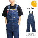 カーハート/carhartt 104672 DENIM BIB OVERALL LOOSE FIT デニム ウォッシュドデニム　ビブオーバーオール オーバーオール サロペット ユニフォーム 大工 作業着 つなぎ【あす楽】【送料無料】