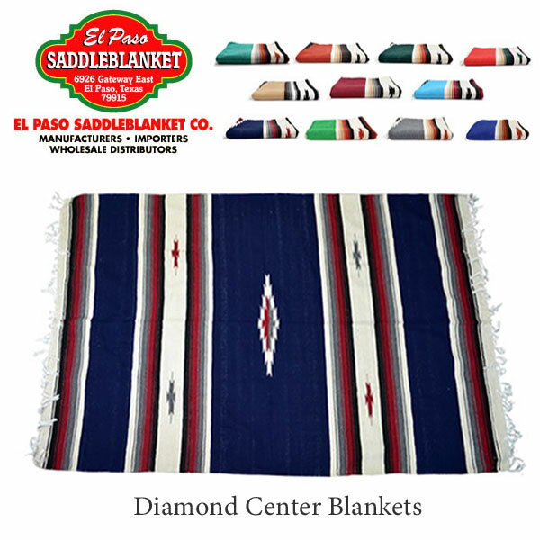 エルパソ ブランケット エルパソサドルブランケット/el paso saddleblanket Diamond Center Blankets ブランケット ラグ インテリア ネイティブ柄　アジアン雑貨　ネイティブ柄 11Color【あす楽】