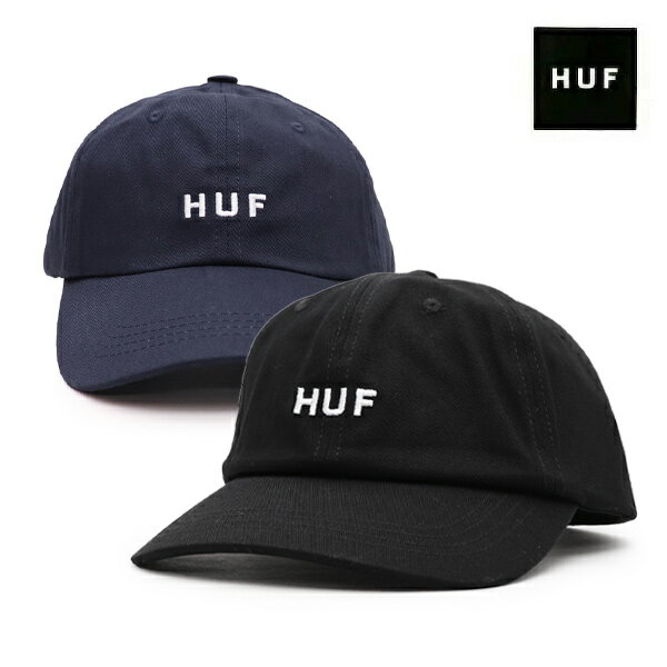 ハフ/HUF HT00716 HUF SET OG CV 6 PANEL HAT キャップ CAP 帽子 ロゴ 刺繍 ユニセックス メンズ レディース サイズ調整可能 クロスストラップ アウトドア スケーター ストリート カジュアル おしゃれ スケボー NAVY BLACK ネイビー ブラック 紺 黒【ネコポス発送】