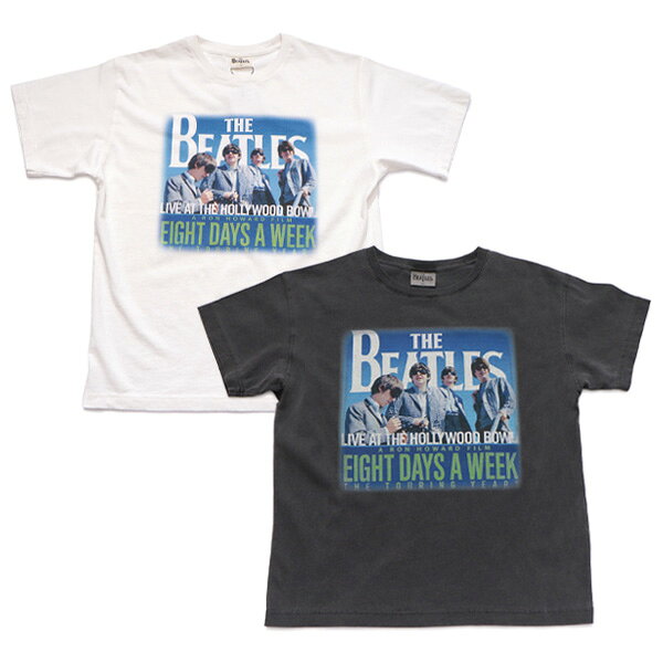 ビートルズ/THE BEATLES 26B-96331 THE BEATLES TEE トップス 半袖 Tシャツ プリントTシャツ Eight Days a Week バンド ロック ミュージック アーティスト メンズ レディース ユニセックス ブラック ホワイト ヴィンテージ ストリート