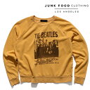 ジャンクフード クロージング/JUNK FOOD CLOTHING BEATLES FLEECE 12WXBEA242 スウェット フリース 長袖 裏起毛 ロゴ プリント レディース YELLOW ヴィンテージ バンド【あす楽】【送料無料】