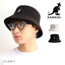 カンゴール/KANGOL 231-069613 BERMUDA BUCKET ロゴ バケット ハット 帽子 メンズ レディース ユニセックス ストリート カジュアル キャップ パイル素材 BLACK WHITE タオル地