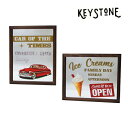 キーストーン/KEYSTONE DE012157 / DE012188 パブミラー CAR OF THE TIMES / ICE CREAMS 鏡 インテリア ...