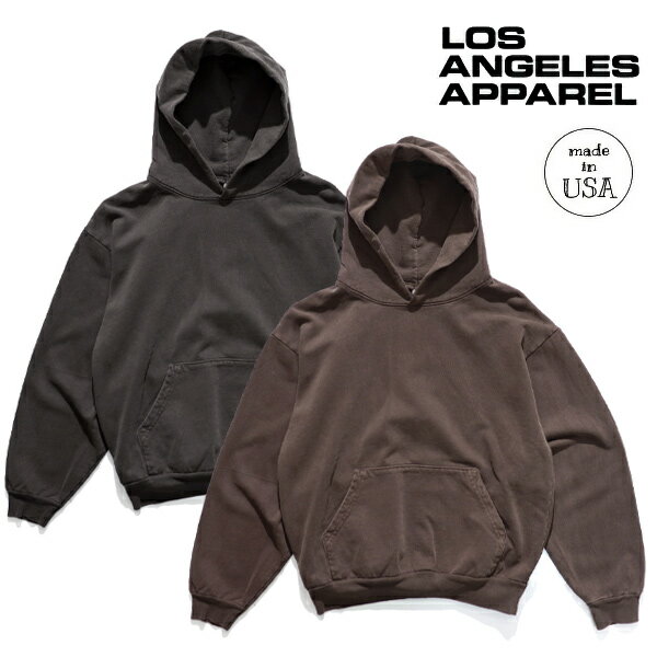 ロサンゼルスアパレル/Los Angeles Apparel HF09GD Heavy Fleece Hoodie (Pigment Dye) フーディー パーカー 長袖 ピグメントダイ ガーメントダイ コットン ユニセックス メンズ レディース トップス【送料無料】