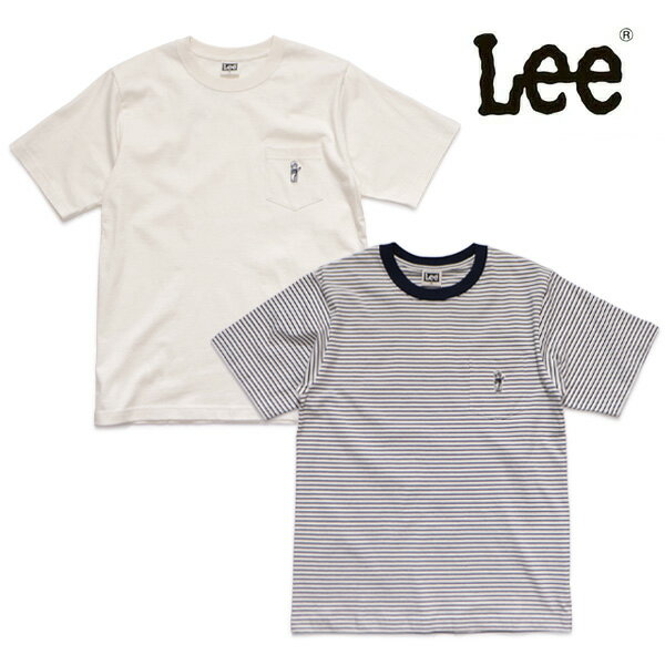 リー/Lee LT3243 BUDDY LeeワッペンTシャツ WAPPEN 半袖 綿100％ コットン ユニセックス メンズ レディース トップス カットソー ロゴ シンプル カジュアル アメカジ 綿100％ コットン ネイビー ホワイト ボーダー 夏 春 無地 【ネコポス発送】