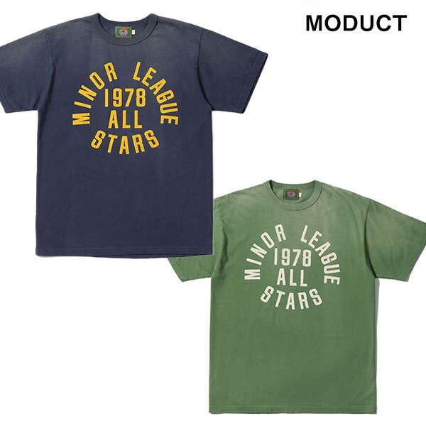 乐天商城 - モダクト/MODUCT MO79673 PRINT T-SHIRT AGING MODEL “1978 MINER LEAGUE ALL STARS” Tシャツ トップス VINTAGE ネイビー グリーン 春夏 ユニセックス【送料無料】