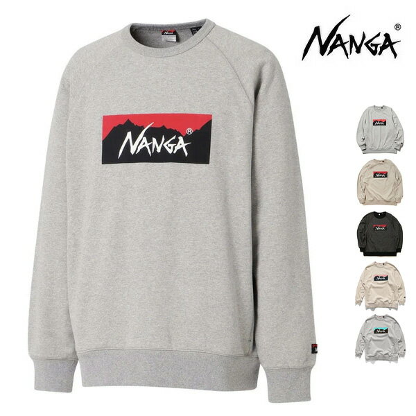 ナンガ【NANGA】NW2311-1F201 ECO HYBRID BOX LOGO SWEATSHIRT エコハイブリッドボックスロゴスウェットシャツ 長袖 スウェット プルオーバー フリース メンズ レディース ユニセックス 5color【送料無料】