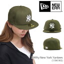 ニューエラ/NEW ERA 11941965 59fifty New York Yankees ニューヨーク ヤンキース 5950 帽子 キャップ CAP ロゴ メンズ レディース オリーブ OLIVE 球団CAP メジャーリーグ公式野球帽【あす楽】【送料無料】
