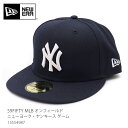 ニューエラ/NEW ERA 13554987 59FIFTY MLBオンフィールド ニューヨーク・ヤンキース ゲーム New York Yankees 5950 帽子 キャップ CAP ロゴ メンズ レディース ネイビー NAVY 球団CAP