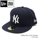 ニューエラ/NEW ERA 70331909 59fifty New York Yankees ニューヨーク・ヤンキース 5950 帽子 キャップ CAP ロゴ メンズ レディース ネイビー NAVY 球団CAP メジャーリーグ公式野球帽【あす楽】【送料無料】