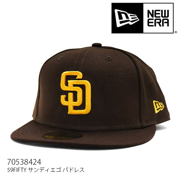 ニューエラ/NEW ERA 70538424 59FIFTY サンディエゴ・パドレス ゲーム CAP 帽子 アウトドア メンズ レディース ユニセックス 人気 5950 BROWN ブラウン MLB