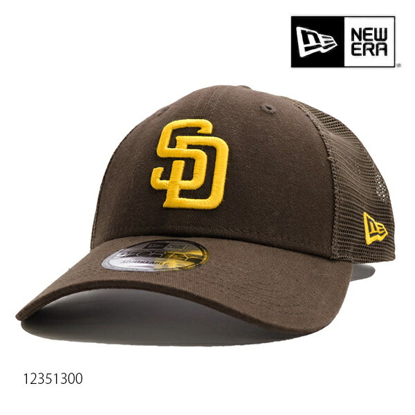 ニューエラ/NEW ERA 12351300 9FORTY SAN DIEGO PADRES 940 サンディエゴ・パドレス メッシュ キャップ 帽子 MLB球団 ロゴ メンズ レディース サイズ調節可能 マジックテープ 人気 BROWN ブラウン