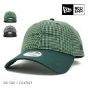 ニューエラ/NEW ERA 13517821 13517823 ゴルフ WOMEN'S 9TWENTY ロングバイザー Houndstooth ハウンズトゥース スクリプトロゴ グリーン ブラック 920 クロスストラップ キャップ 帽子