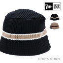 ニューエラ/NEW ERA 14109472 14109473 ニットバケット Knit Bucket ライン ブラック ベージュ バケットハット バケハ 帽子 ユニセックス メンズ レディース ハット