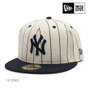 ニューエラ/NEW ERA 14109885 59FIFTY MLB Oatmeal Heather ニューヨーク・ヤンキース キャップ 5950 NY 帽子 ユニセックス メンズ レディース オートミール ネイビーバイザー
