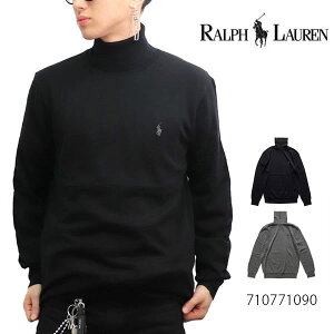 ポロ ラルフローレン/POLO RALPH LAUREN 710771090 タートルネック ニット セーター ポニー コットン メンズ トップス 長袖 ウール シンプル BLACK ブラック【あす楽】【送料無料】