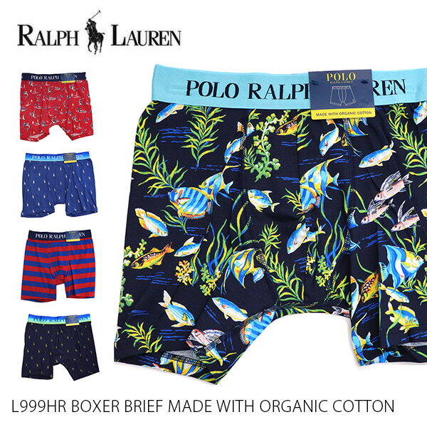 Polo Ralph Lauren ポロ ラルフローレンPOLO RALPH LAUREN】L999HR BOXER BRIEF MADE WITH ORGANIC COTTON メンズ ボクサー ブリーフ パンツ ロゴ コットン アンダーウェア 下着 定番 人気 【ネコポス発送】