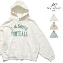 レミ レリーフ/REMI RELIEF RN27353105 SP加工3飛び裏毛パーカー(S.M.SOUTH FOOTBALL) フーディー 長袖 ダメージ メ...