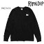 åץǥå/RIPNDIP  RND1416 Lord Nermal Pocket L/S T 󥰥꡼ Ĺµ ɥʡޥ ͥ ˥å ȥ꡼  ץ쥼 ե Black ֥åڥͥݥȯ