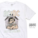 エーシー・ディーシー/AC/DC Given the Dog a Bone TEE Tシャツ 半袖 ロックT バンドT AMERICAN CLASSICS アメリカンクラシックス ロックバンド メンズ レディース WHITE ホワイト【ネコポス発送】