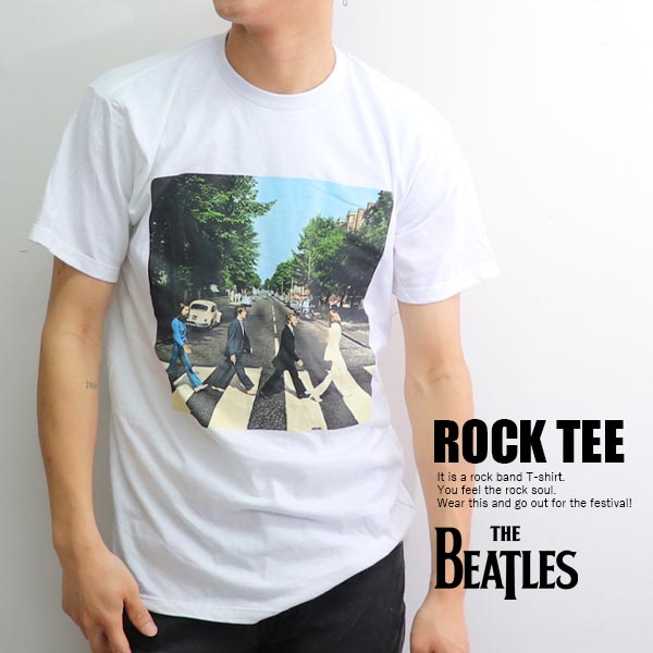 ザ・ビートルズ /The Beatles ABBEY ROAD WHITE ホワイトS/S TEE Tシャツ ロックT バンドT ヒップホップ 半袖 トップス クルーネック 正規品 本物 コットン