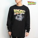 バック・トゥ・ザ・フューチャー/BACK TO THE FUTURE L/S TEE BLACK SF映画 ユニバーサル・ピクチャーズ 映画 MOVIE メンズ レディース Tシャツ 長袖 人気 コットン アメリカ