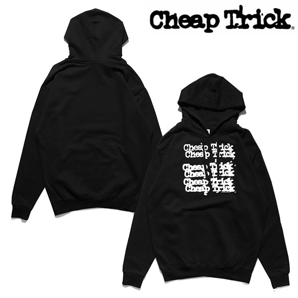 チープ トリック/CHEAP TRICK LOGO HOODIE ブラック ロゴ 長袖 パーカー ロックバンド ロゴ プルオーバーフーディー 裏起毛 正規品 本物 メンズ レディース